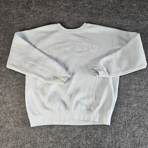 Buc-ee's‎ Sweatshirt Mens Small Light Blue Crewneck Embroidered Pullover Fleece
